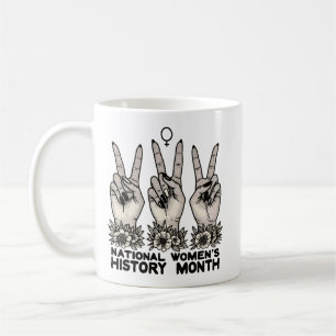 Caneca De Café História Nacional das Mulheres Mês Mulheres Femini