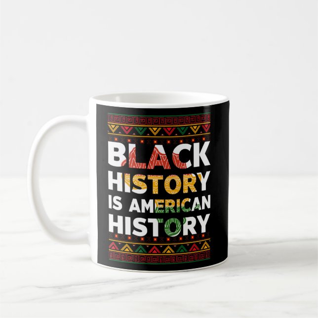 Caneca De Café História Negra É História Negra Americana (Esquerda)