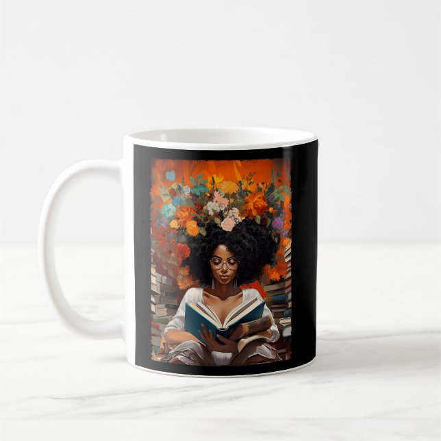 Caneca De Café História Negra — Livro de Leitura Melanin Queen (Esquerda)