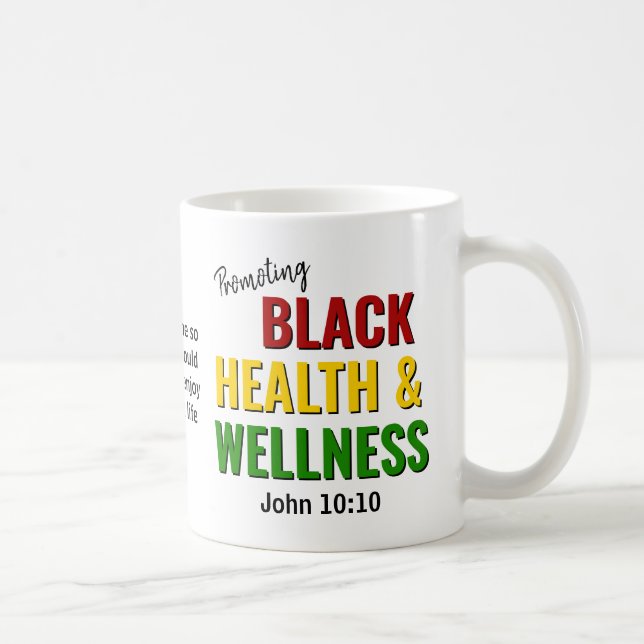 Caneca De Café História Negra Monograma de Saúde e Bem-Estar Mês (Direita)