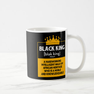Caneca De Café História Negra Rei Negro para Homens Africanos