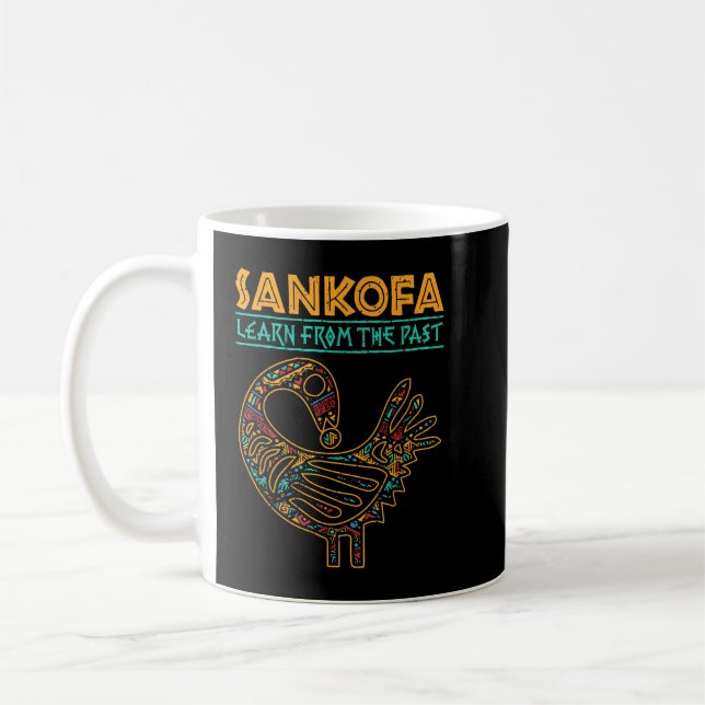 Caneca De Café História Negra Sankofa African Bird Déciésimo (Esquerda)