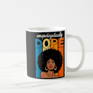 Caneca De Café História Negra sem Desculpas Afro Melanina Menina 