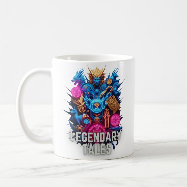 Caneca De Café Histórias lendárias - Neon Mythos (Esquerda)