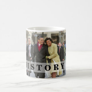 Caneca De Café HISTÓRICO: Barack e Michelle na inauguração