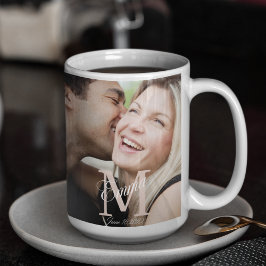 Caneca De Café Histórico de Sobreposições com Script