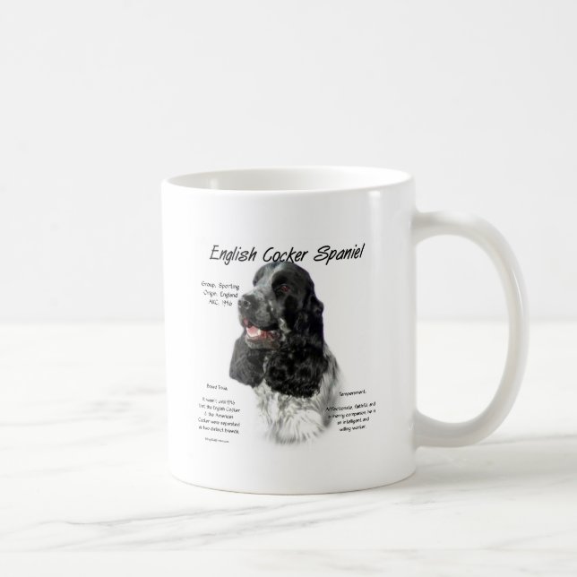 Caneca De Café Histórico de Spaniel de Cocker em Partiinglês (Direita)