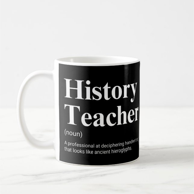 Caneca De Café History Teacher Funny Definition (Esquerda)
