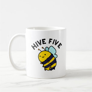 Caneca De Café Hive cinco engraçadas, cinco toques de abelha
