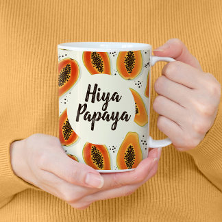 Caneca De Café Hiya Papaya Pattern