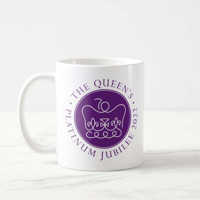 Caneca De Café HM Queen Purple Platinum Jubilee (Esquerda)