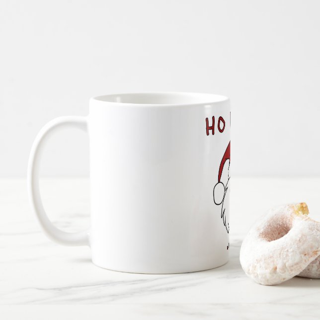Caneca De Café HO HO HO e uma garrafa do rum! (Com Donut)