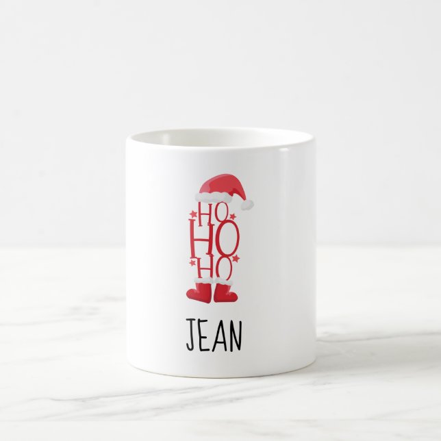 Caneca De Café Ho ho ho Natal Personalizar Mug (Centro)