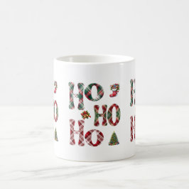 Caneca De Café Ho Ho Ho Plaid Christmas