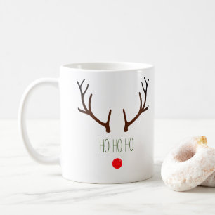 Caneca De Café "Ho ho ho", Rudolph Rudolph, Reindeer Vermelho