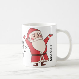 Caneca De Café Ho Ho monograma Papai Noel Natal bonito