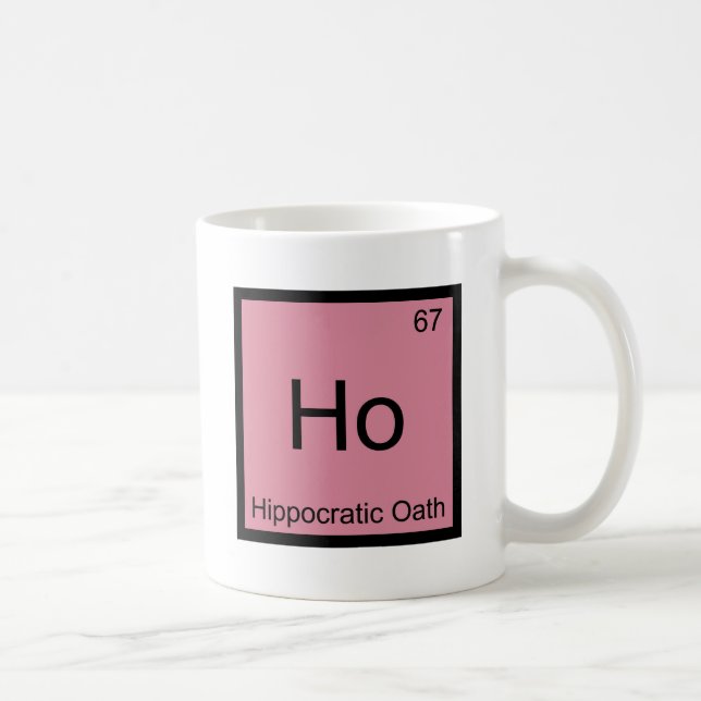Caneca De Café Ho - T do símbolo do elemento da química do (Direita)