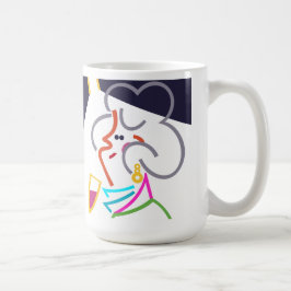 Caneca De Café Hobnob Abstrato Modern Art Illustration Mug