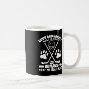 Caneca De Café Hockey E Cachorro Me Torna Jogador Feliz De Hóquei