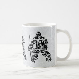 Caneca De Café Hockey Goalie Typografia Mug