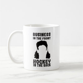 Caneca De Café Hockey Hair Business na Frente Hockey em Trás
