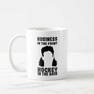 Caneca De Café Hockey Hair Business na Frente Hockey em Trás