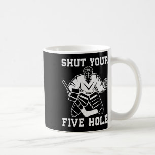 Caneca De Café Hockey no Gelo Engraçado Fecha o Seu Buraco Cinco 