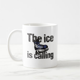 Caneca De Café Hockey O Gelo Está Chamando