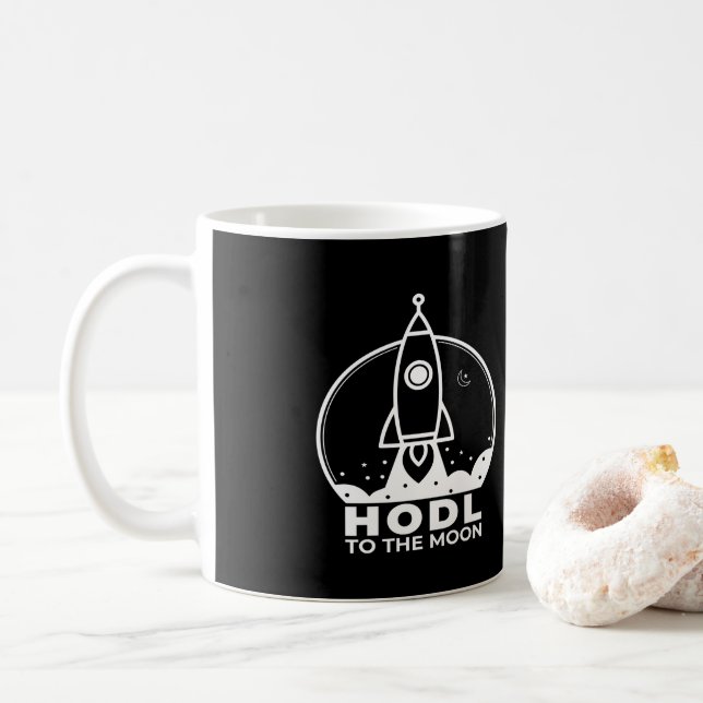 Caneca De Café HODL - À Lua (Com Donut)