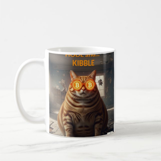 Caneca De Café HODL & Kibble: Gato de Barão-Barão (Esquerda)