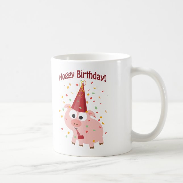 Caneca De Café Hoggy Birthday! (Direita)