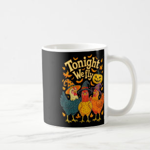 Caneca De Café Hoje À Noite Voamos Engraçados Galinha Spooky Seas