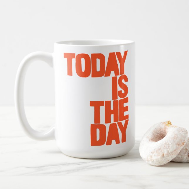Caneca De Café Hoje é o dia (Com Donut)