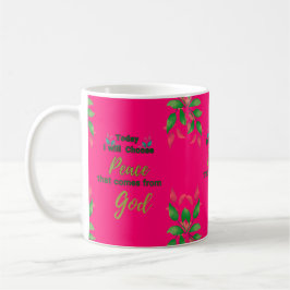 Caneca De Café Hoje escolherei a paz que vem de Deus