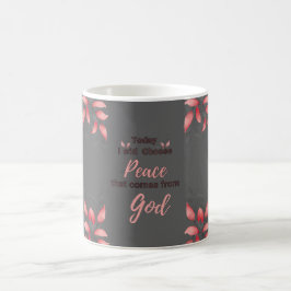 Caneca De Café Hoje escolherei a paz que vem de Deus