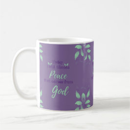 Caneca De Café Hoje escolherei a paz que vem de Deus