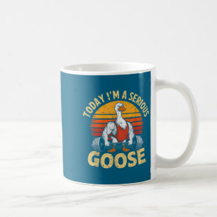 Caneca De Café Hoje sou um ganso sério, halterofilismo engraçado