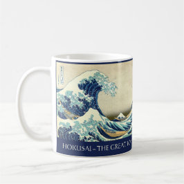 Caneca De Café Hokusai – A Grande Onda – Texto Personalizado  