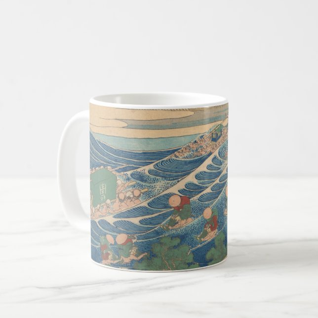 Caneca De Café Hokusai Fuji Seen de Kanaya Mug (Frente Esquerda)