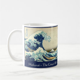 Caneca De Café Hokusai – The Great Wave – Custom Text  
