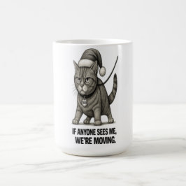 Caneca De Café Holiday Cat “We’re Moving"