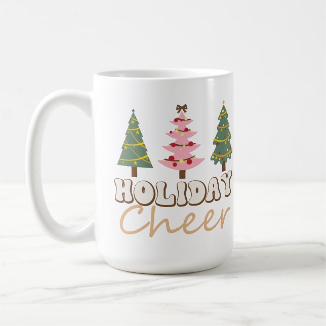 Caneca De Café Holiday Cheer Mug - Presente Festivo Perfeito (Esquerda)