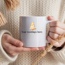 Caneca De Café Holiday Festive Mug with Custom Text for Mom & Dad