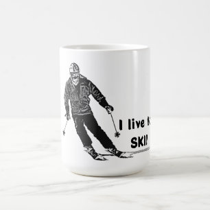 Caneca De Café Holiday Skier - Esqui Descida