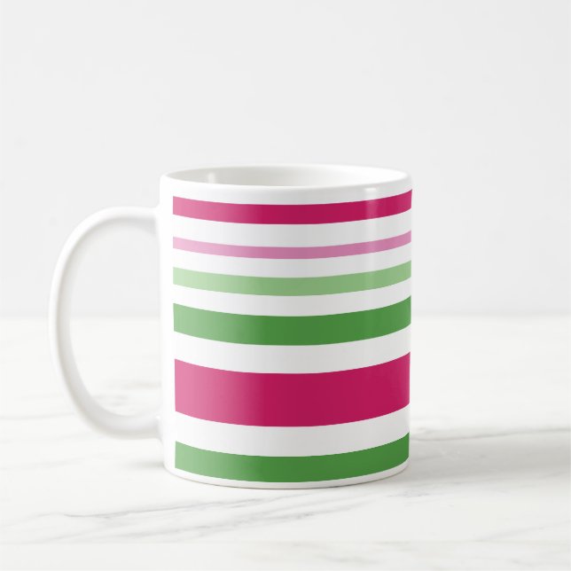 Caneca De Café Holiday Stripe 1 Mug (Esquerda)