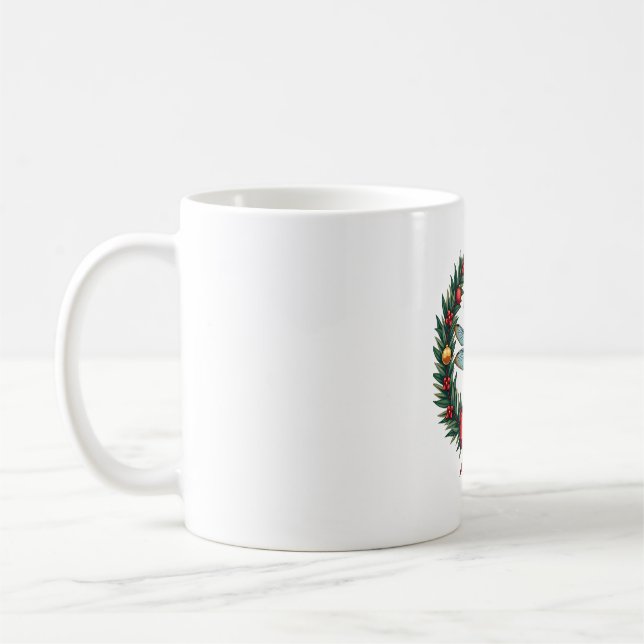 Caneca De Café Holiday Wreath Dragonfly (Esquerda)