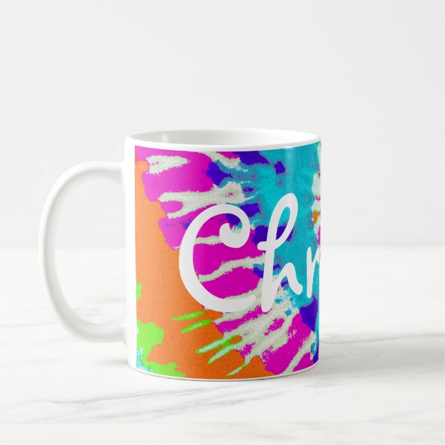 Caneca De Café holiES - Estilo de Batik Espiral de Energia (Esquerda)