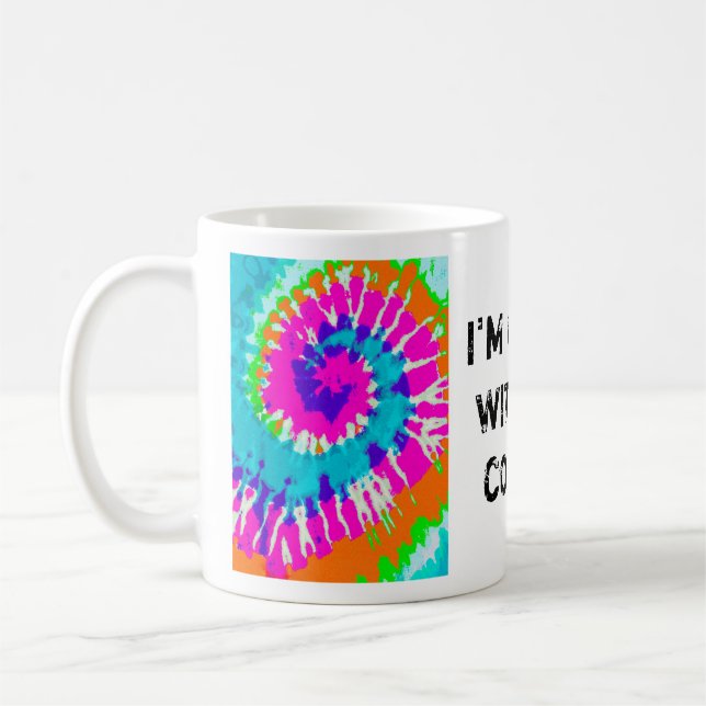 Caneca De Café holiES - Estilo de Batik Espiral de Energia (Esquerda)
