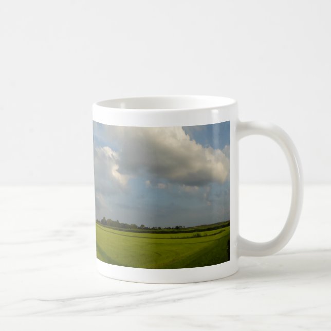 Caneca De Café Holland Grass-land Panorâmica Paisagem Panorâmica  (Direita)