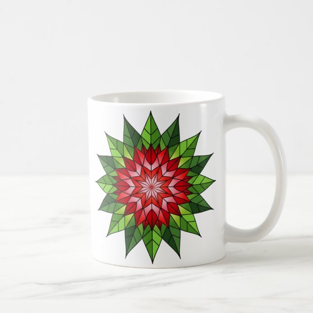Caneca De Café Holly and Berries Mandala  (Direita)